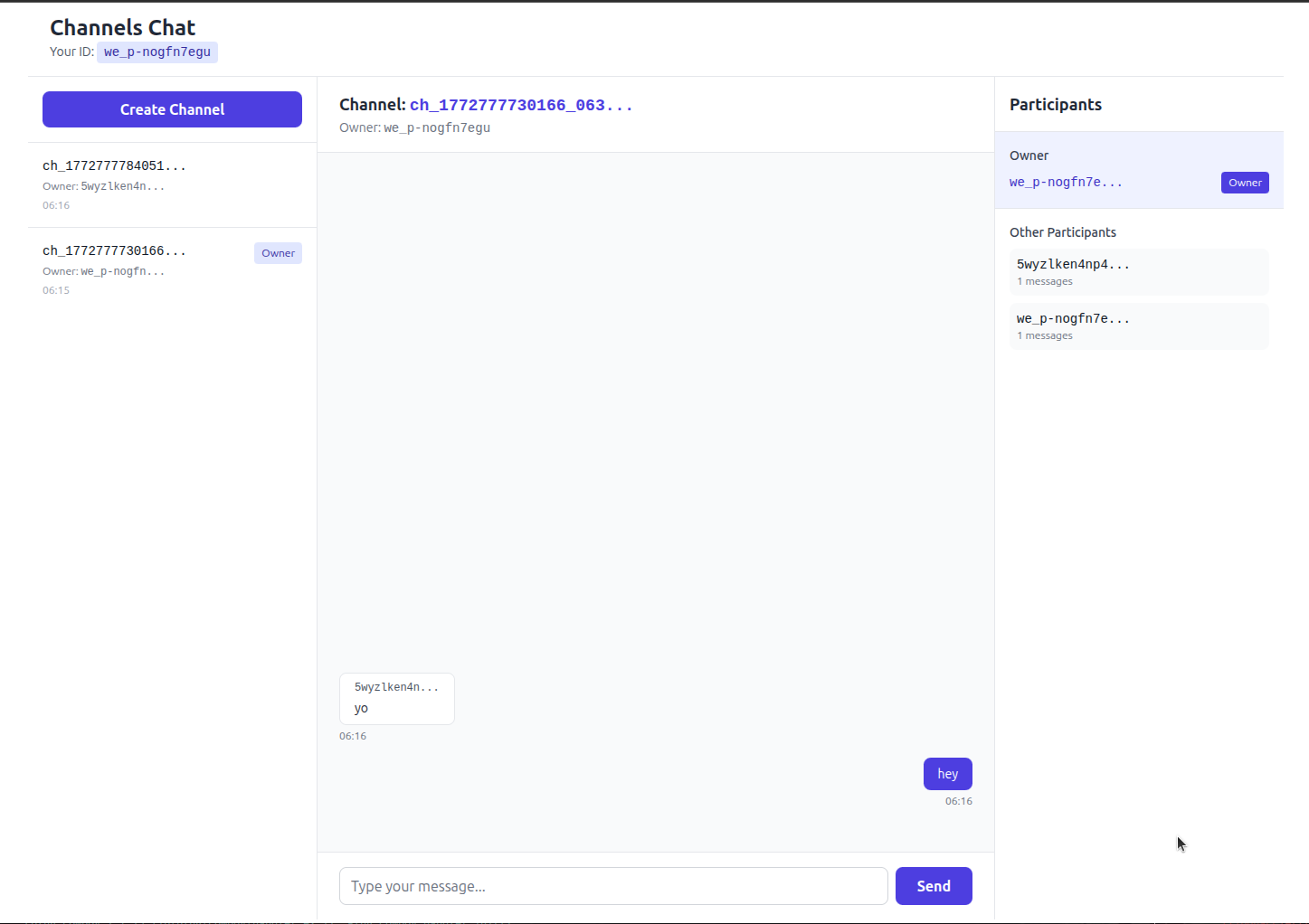 Channels Chat